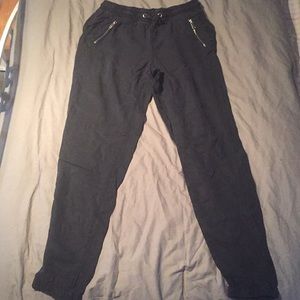 Black high waisted joggers